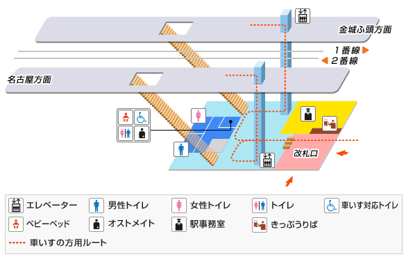 中島駅構内図